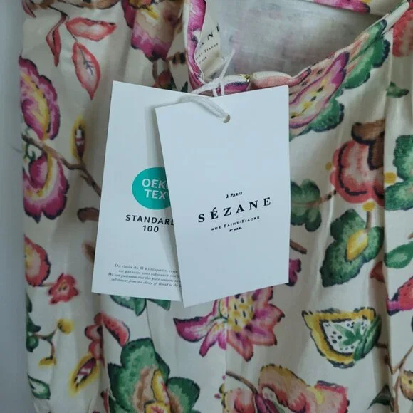 Sezane Floral Midi Dress - Multicolor - Picture 4 of 9